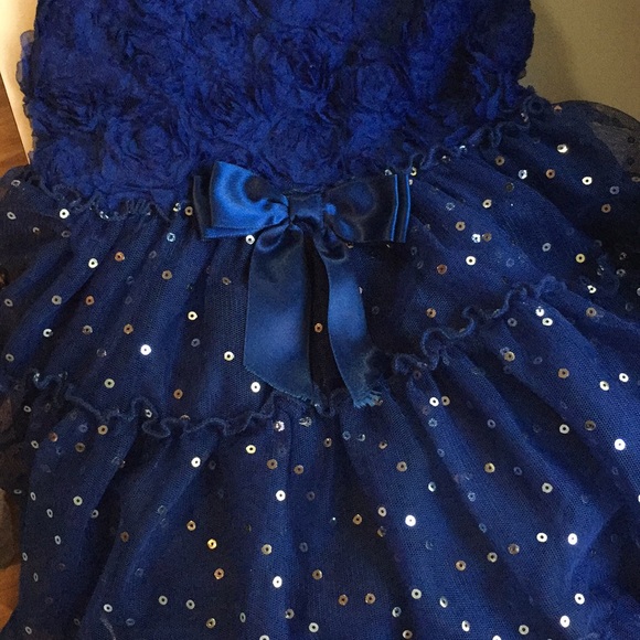 Betsey Johnson Blue Tutu Dress with Sequin and Bow - Picture 3 of 4
